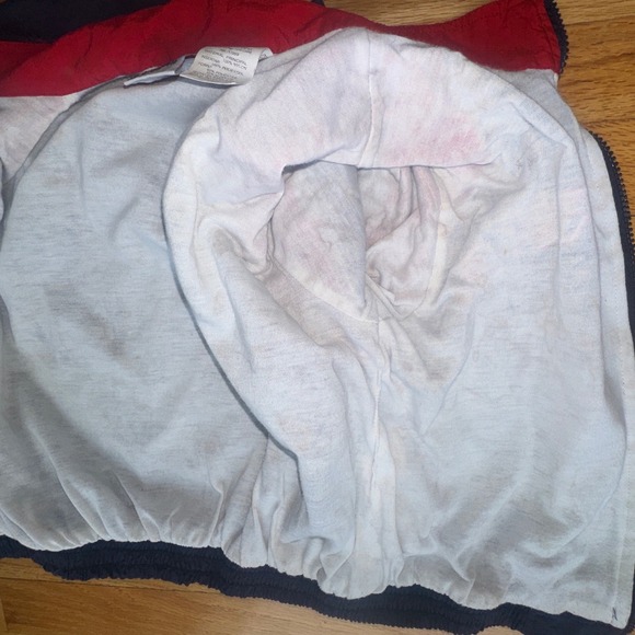 Kids Vintage Converse All Star Navy Red Nylon Tracksuit Set Jacket Pants Size 7 - Picture 13 of 16